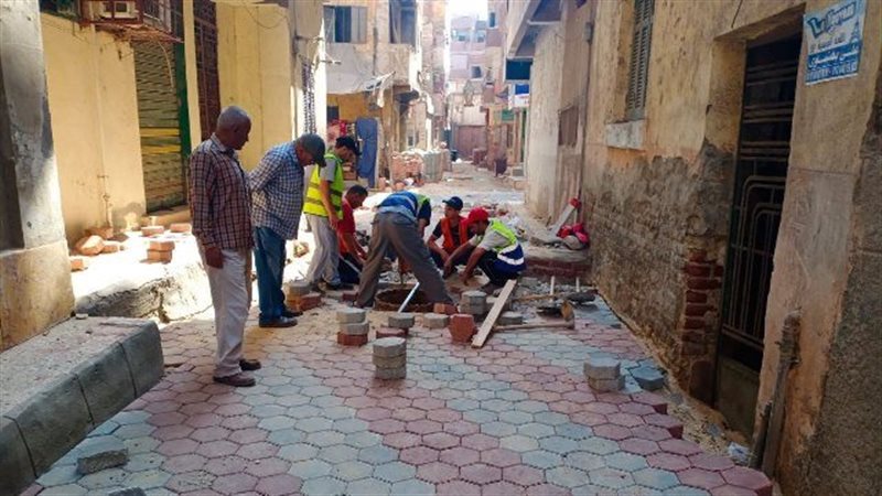 أعمال الرصف بالشرقية