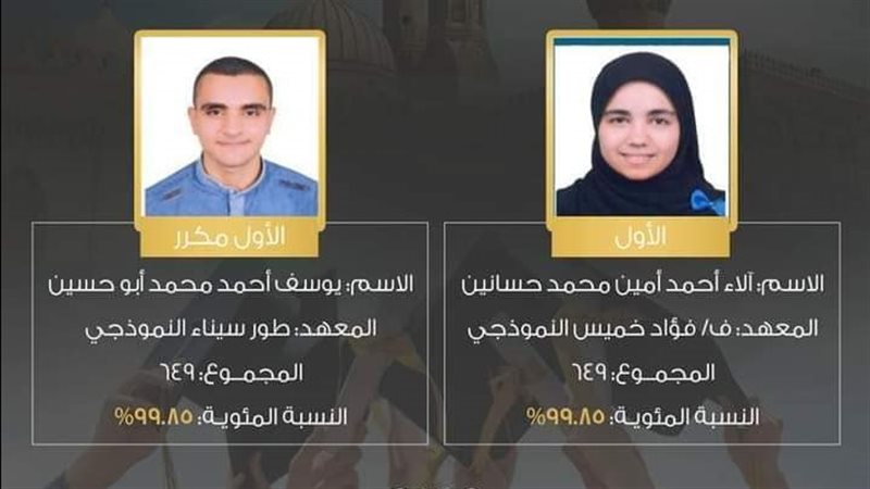 أوائل الثانوية الأزهرية