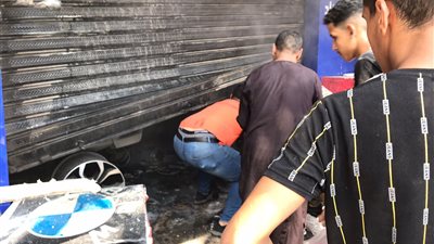 انتداب المعمل الجنائي لبيان أسباب نشوب حريق محل بالهرم