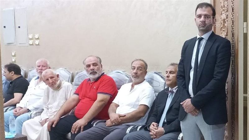 جانب من عزاء زوجة