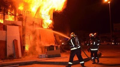 إخماد حريق نشب داخل صيدلية في الطالبية بالجيزة