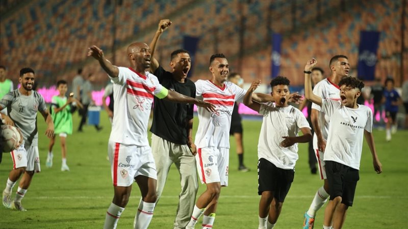 احتفالات لاعبي الزمالك